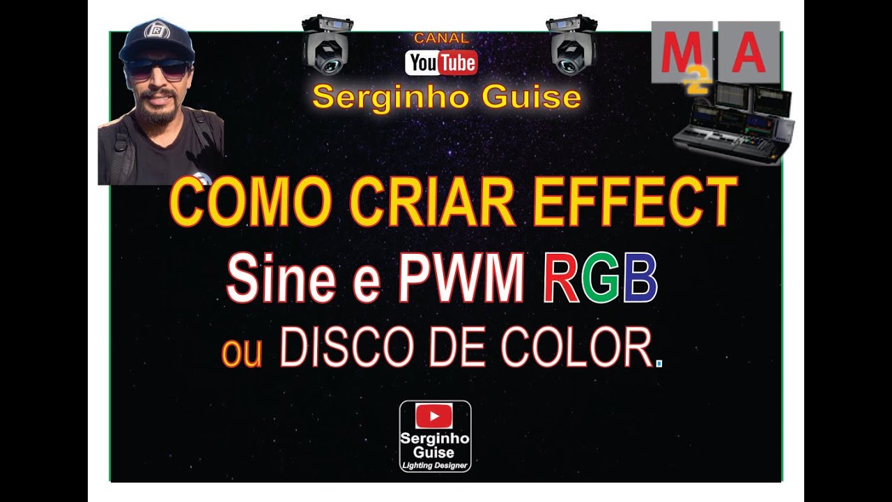 COMO CRIAR EFFECTS RGB EM LED E EM MOVINGS COM DISCO DE COLOR NA GRANDMA2 ONPC.