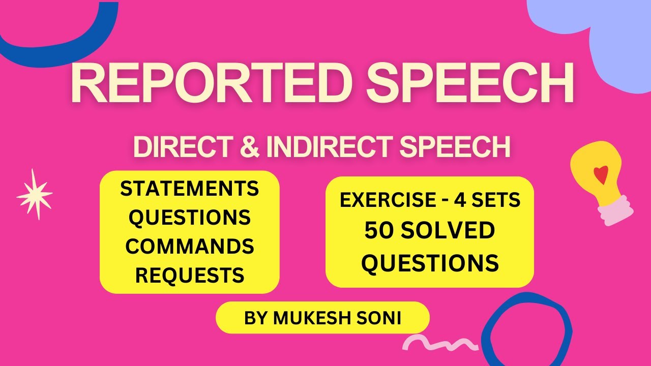 #reportedspeech #directindirectspeech #englishgrammar #grammarenglish
