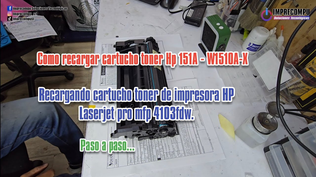 Como recargar cartucho toner hp 151A. Cartucho toner hp W1510A. #imprecompust