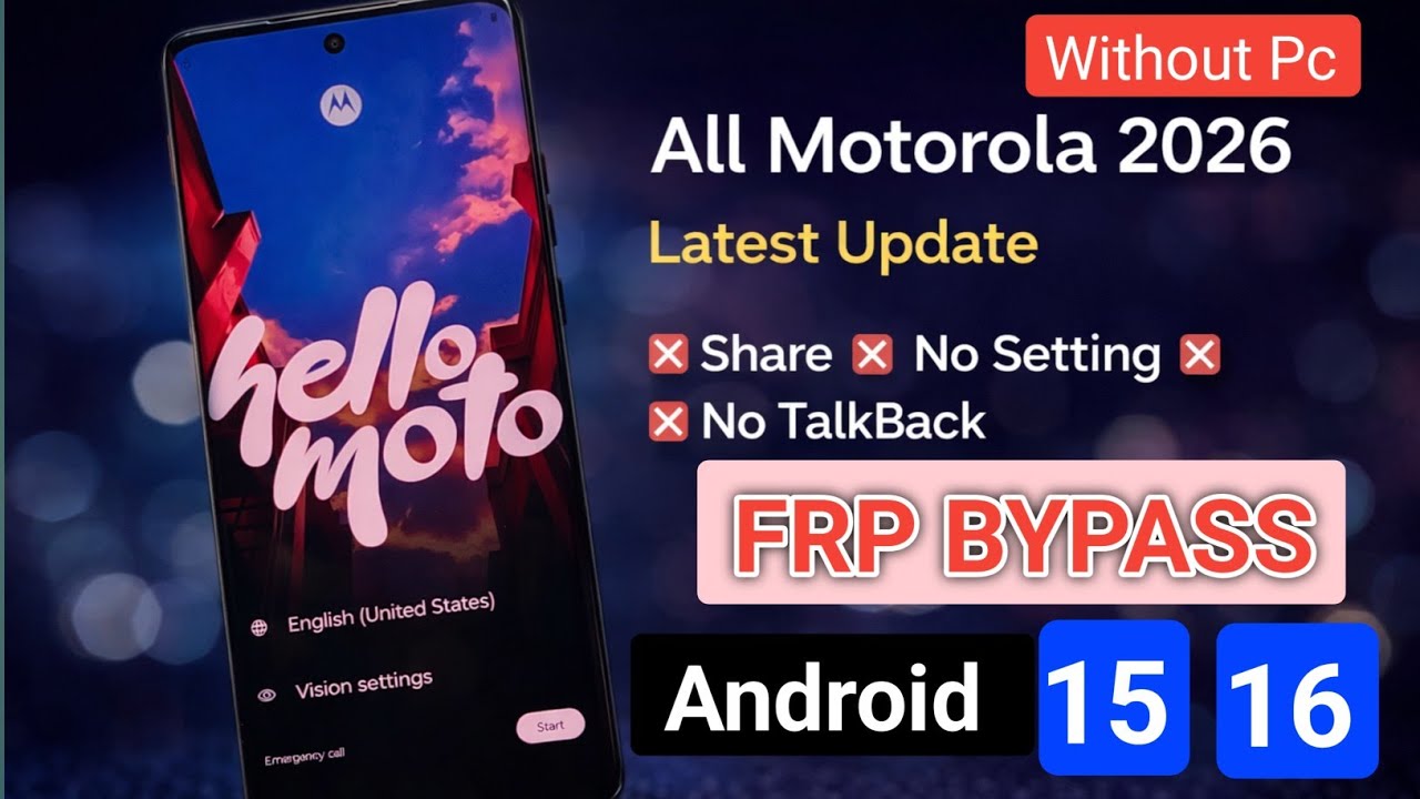 Motorola FRP Lock Bypass 2026 🚀 Share ❌ Without Pc 🆕 Method 💯 Done 👍✅ Moto Frp Unlock Game Over 