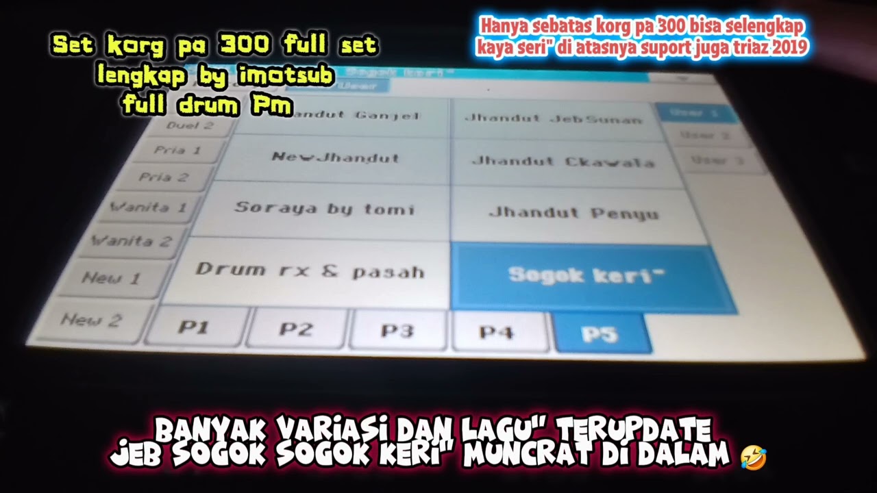 SET KORG PA 300 full set SOGOK KERI KERI SUPORT TRIAZ 2019#viralvideo#fyp lagu lama-baru ada semua
