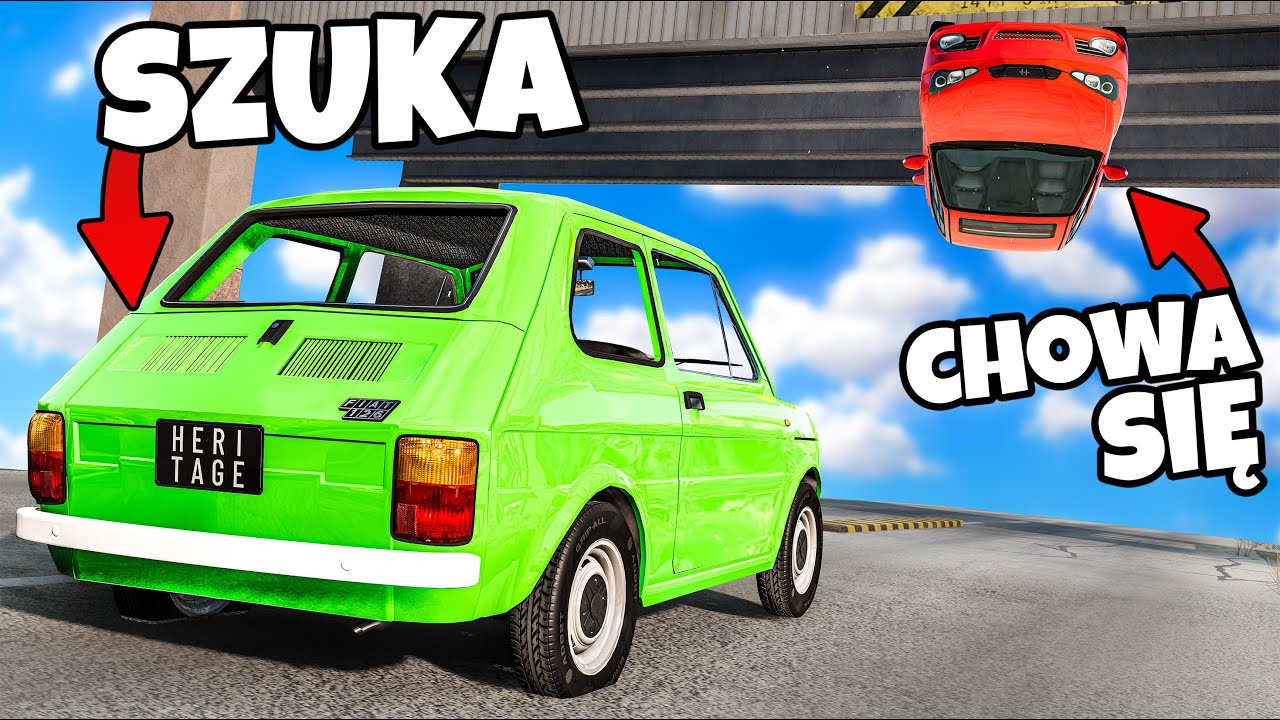 ❄️ EKSTREMALNY CHOWANY AUTAMI NA WIELKIEJ WYSPIE!? | BeamNG Drive |
