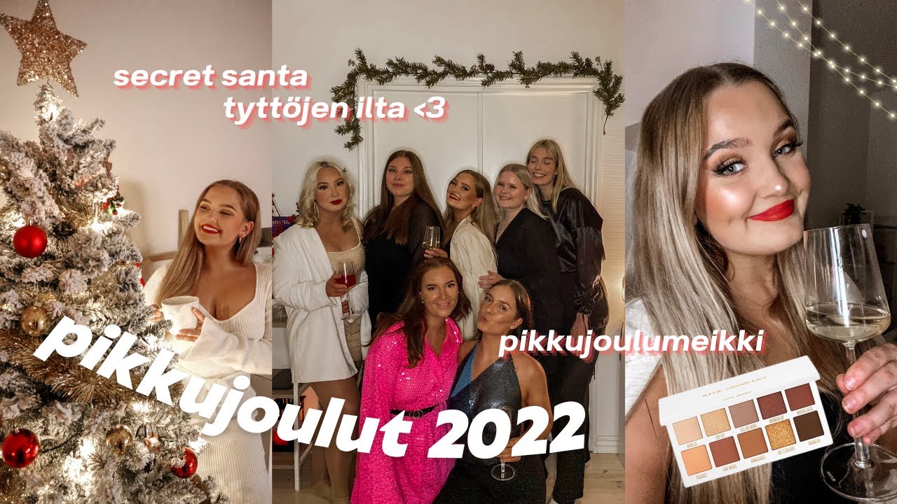 PIKKUJOULUT 2022 | silmämeikkitutorial, secret santa & tyttöjen ilta