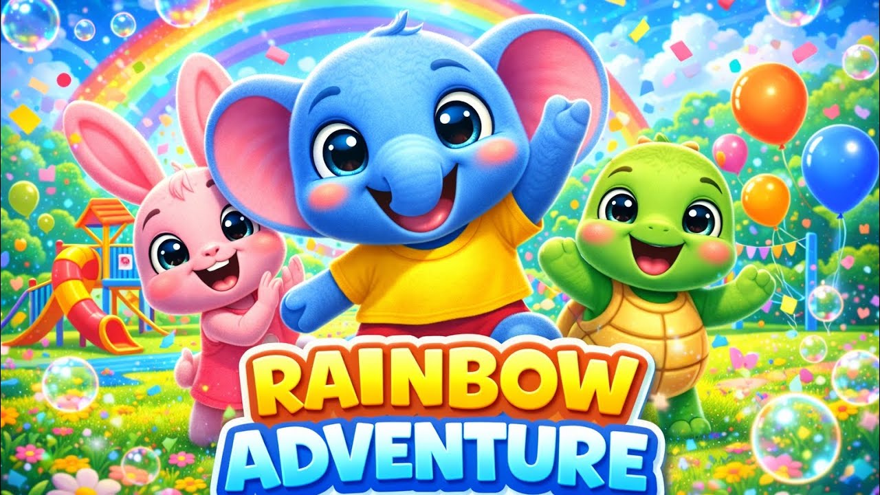 Rainbow Adventure Song 🌈 Preschool Learning Dance | Kids Animation #KidsSongs#PreschoolLearning