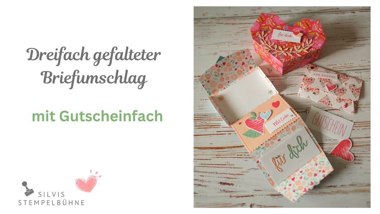 Dreifach gefalteter Briefumschlag / Rustikal Floral / Rustikaler Strauss / Stampin' Up!