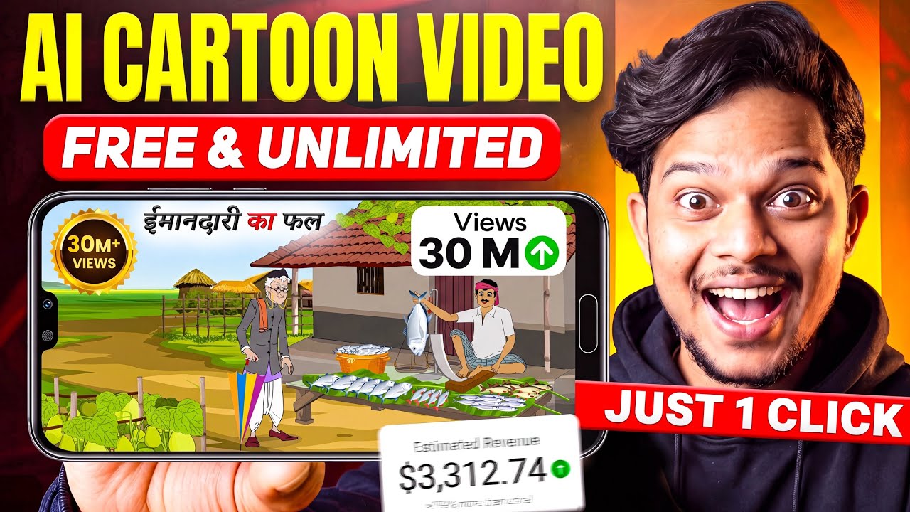 🎬 AI Se Cartoon Video Kaise Banaye | FREE & Unlimited (2026) | Long AI Video Kaise Banaye