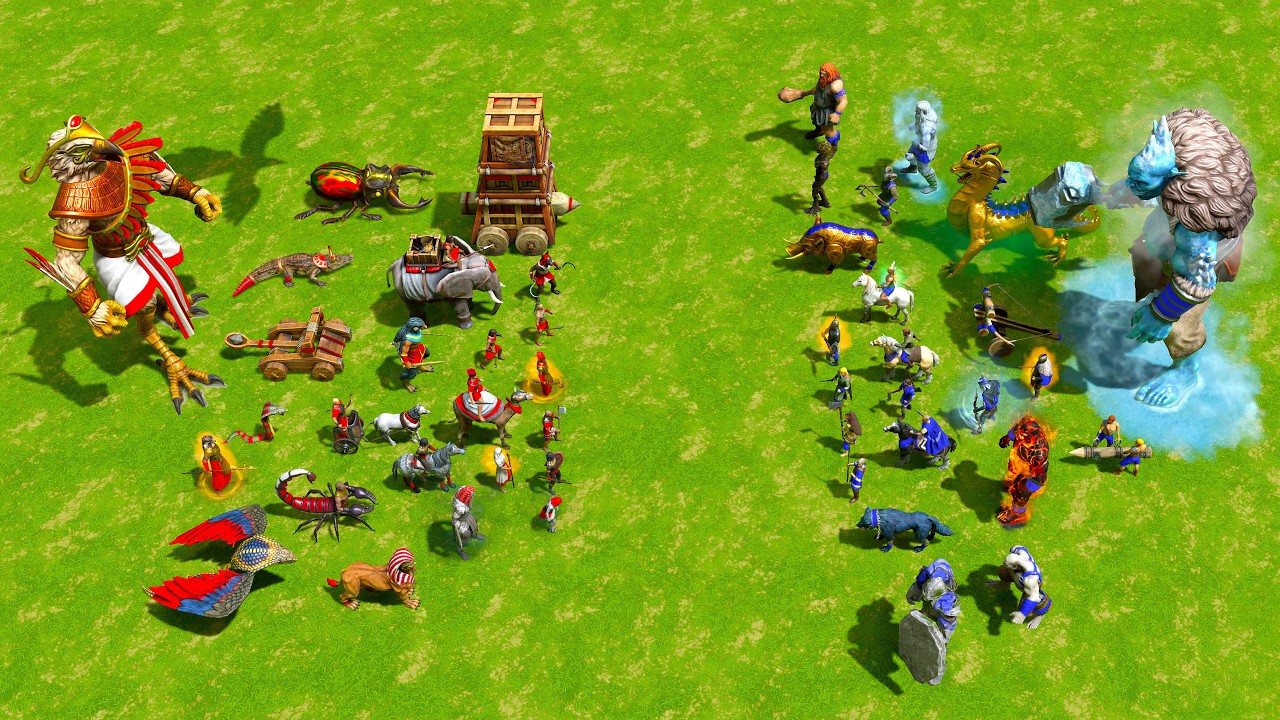 EGYPT Team vs NORSE Team - Age of Mythology Retold