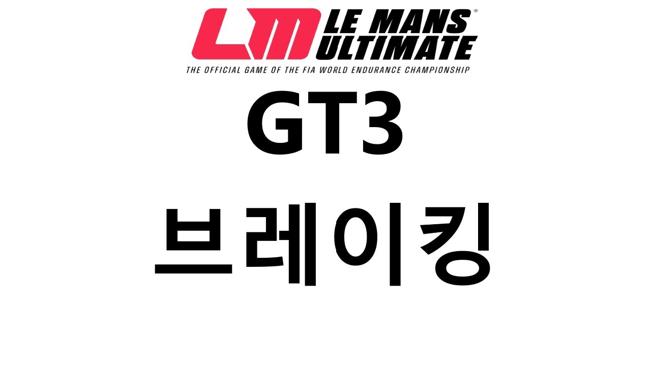 [르망얼티밋] GT3 브레이킹 방법 (with. ABS 9)