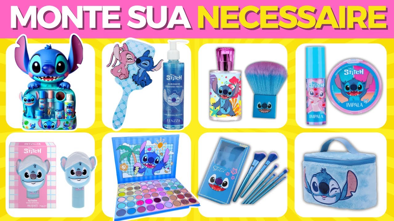 MONTE SUA NECESSAIRE DO STITCH! 💄💙 JOGO DAS ESCOLHAS #giragiraquiz
