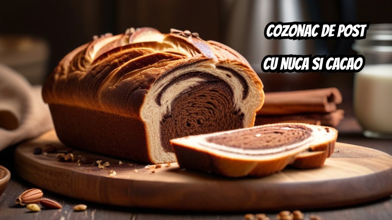 Cozonac de post cu cacao si nuca va sta pufos pana la 3 zile chiar si fara oua sau lapte.