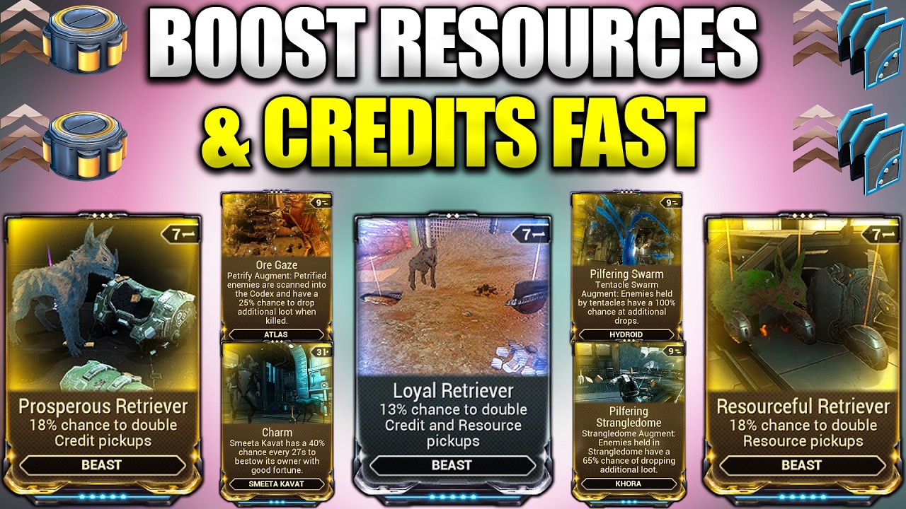 BOOST RESOURCES & CREDITS! Warframe & Companion Mod Guide!