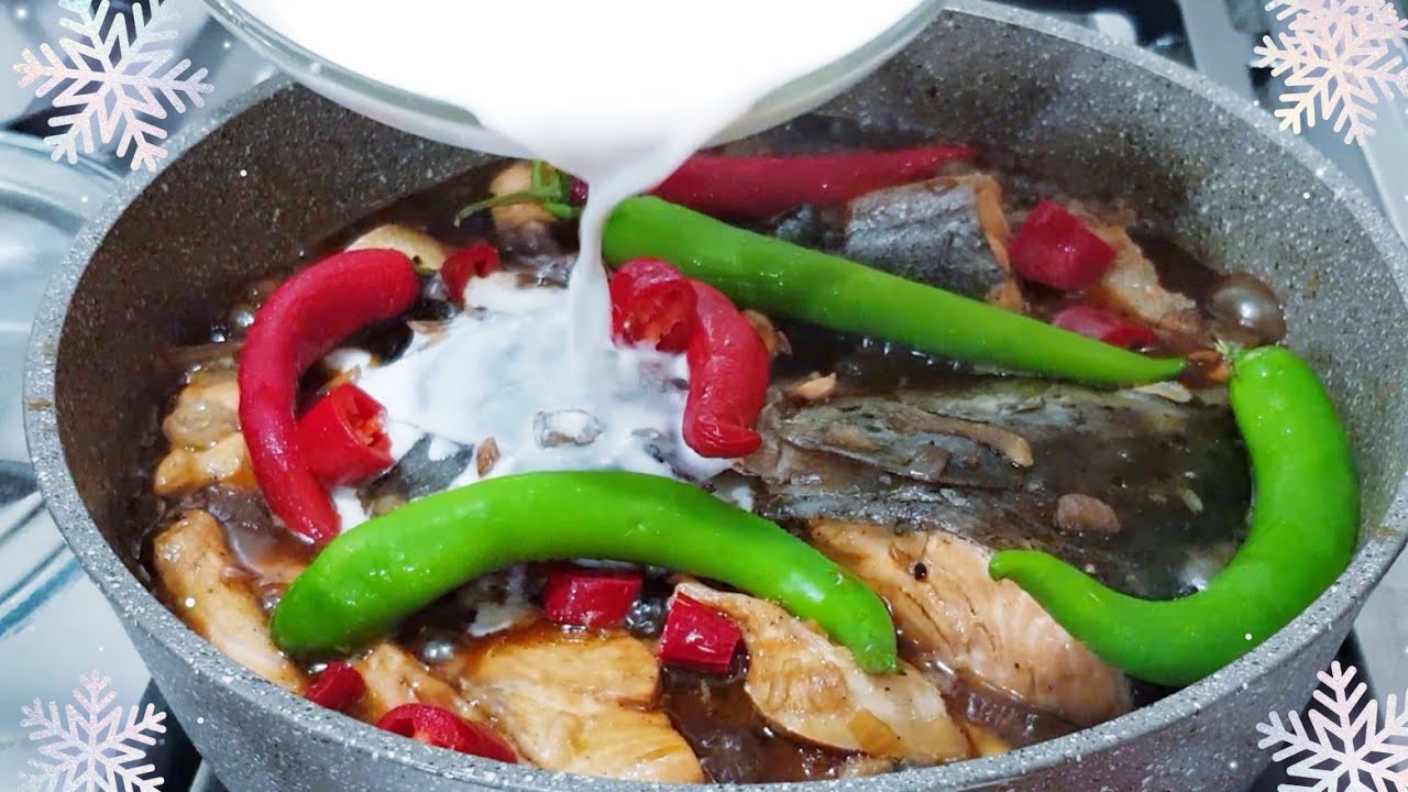 ADOBONG SALMON SA GATA|  GINATAANG SALMON RECIPE | Kanamit Gid