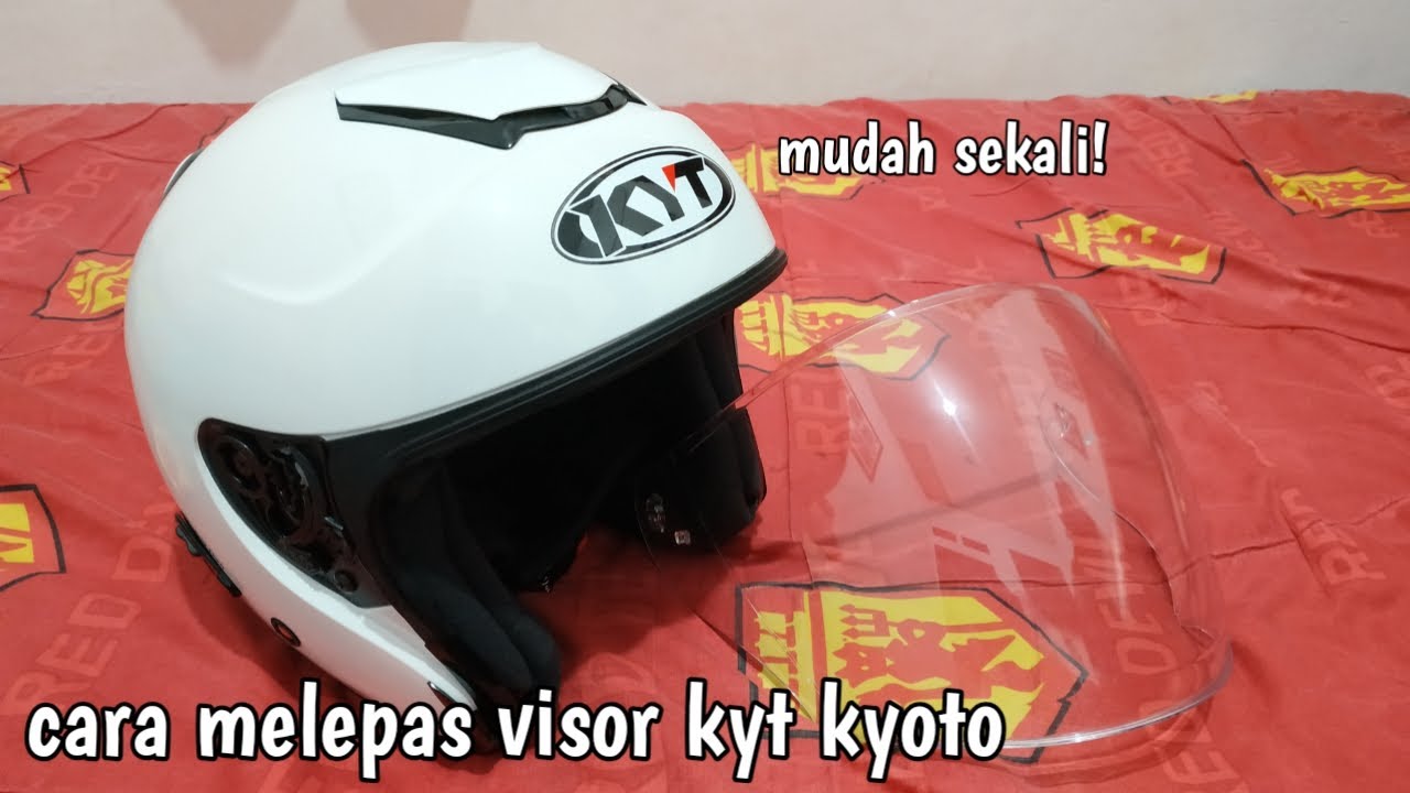 cara melepas dan memasang visor kyt kyoto