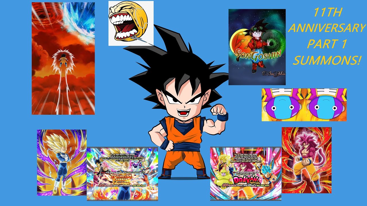 WOW! SOME OF THE CRAZIEST SUMMONS I'VE EVER HAD! 11TH ANNIVERSARY PART 1 SUMMONS! DBZ Dokkan Battle!