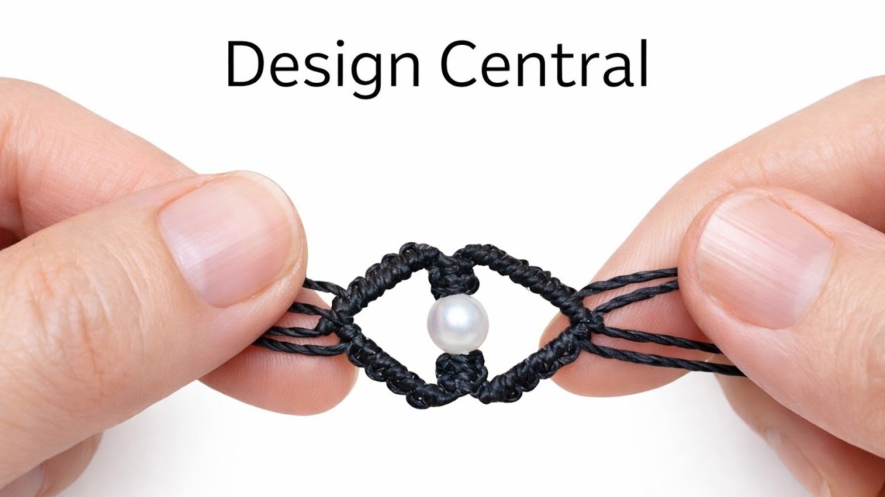 Pulseira Macrame ( Design Central Pattern) Tutorial Passo a Passo 