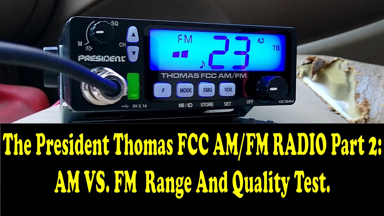 The President Thomas FCC AM/FM Range Test.  Surprising results on FM mode for sure!