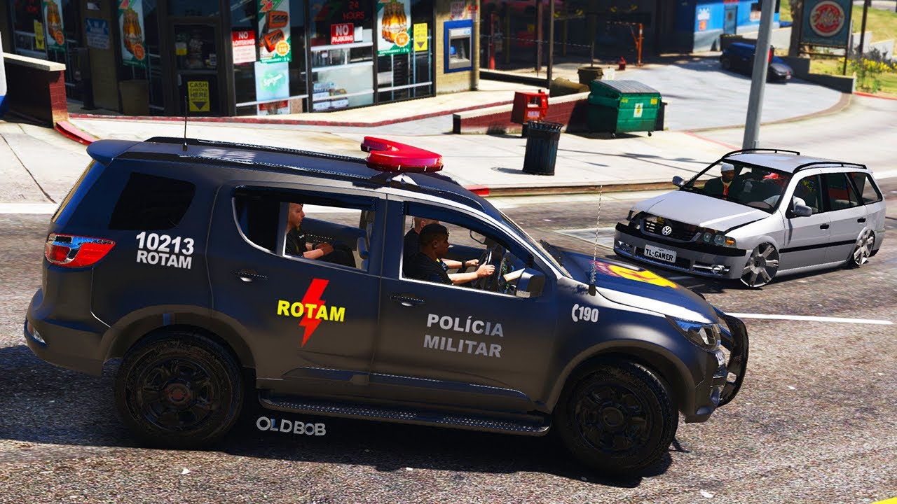 PERSEGUIÇÃO A CRIMINOSOS ROTAM PMGO | GTA 5 VIDA POLICIAL