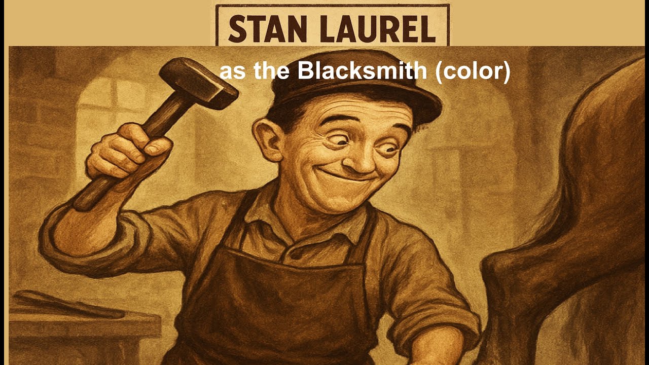 Stan Laurel &mdash; The Short One as the Blacksmith (color)
