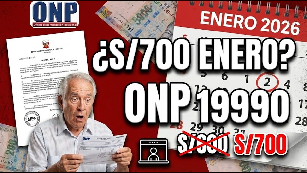 ¡ONP 19990! Reclaman INCREMENTAR la mínima a S/700 desde enero 2026 (¿a ti te excluyeron?)