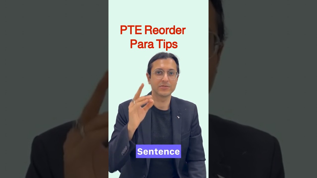 PTE REORDER PARAGRAPH | TIPS AND TRICKS 2025 |