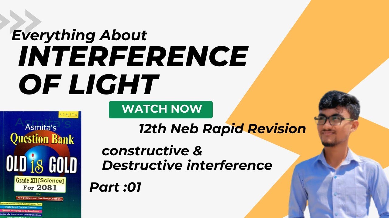 Interference Of Light 12th part 01 #neb #crashcourse #physics| #interferenceoflight #interference