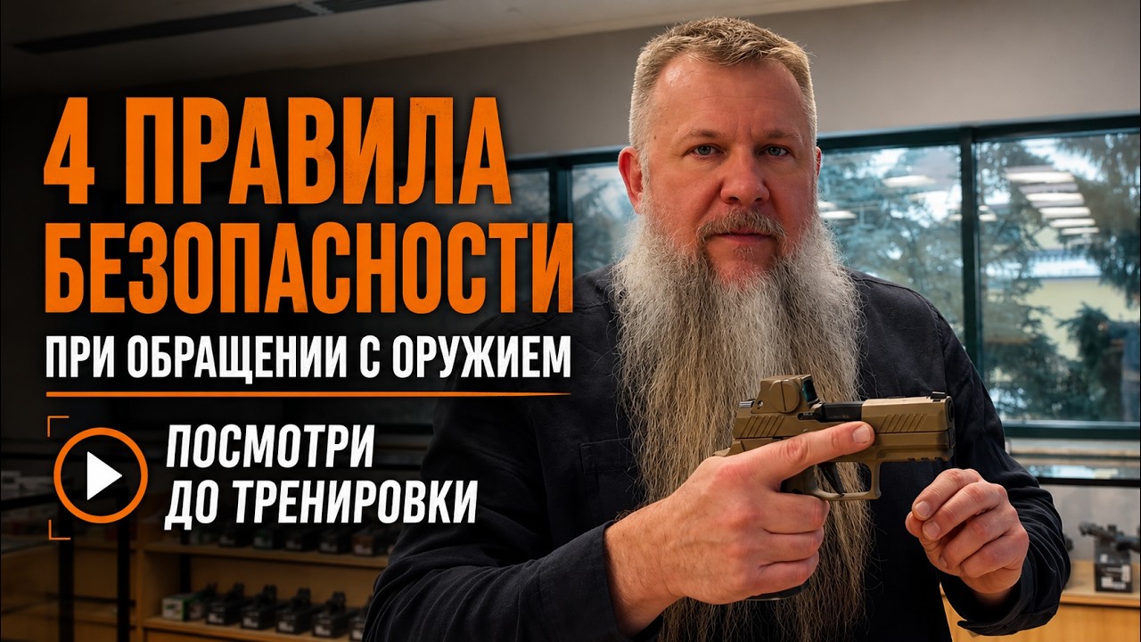 4 правила безопасности при обращении с оружием. Посмотри ДО тренинга