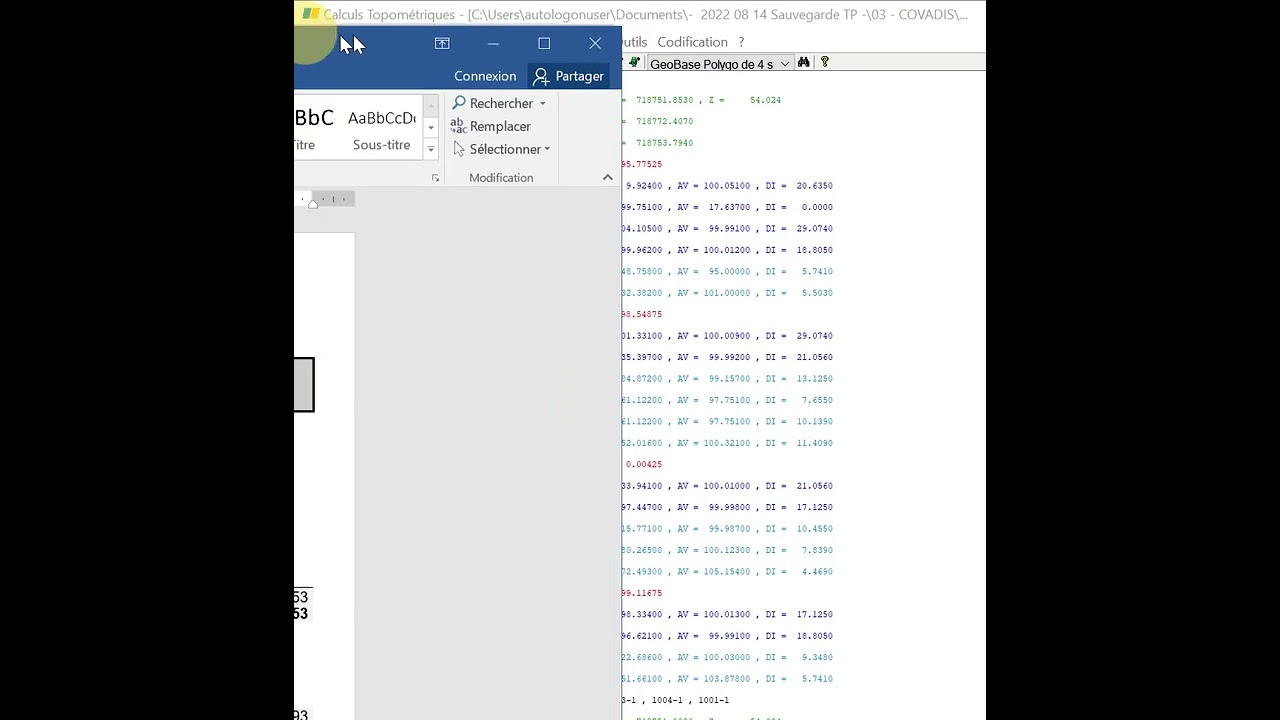 Tuto : calcul de Polygo avec Covadis
