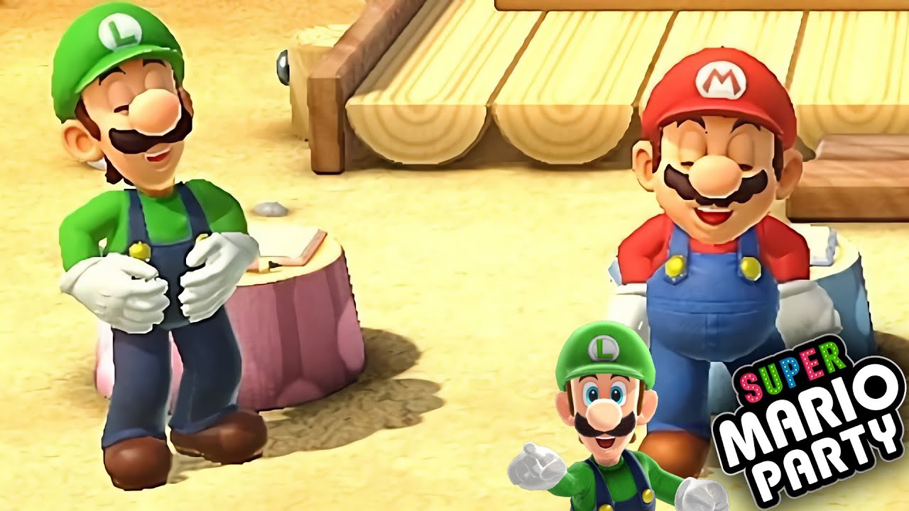 Super Mario Party Square Off Luigi vs Mario vs Bowser Jr vs Bowser