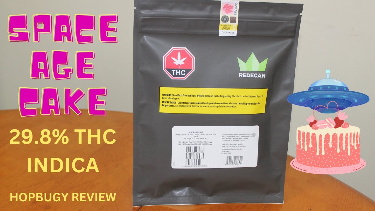 Space Age Cake Redecan 29 8% THC Indica Pot Review