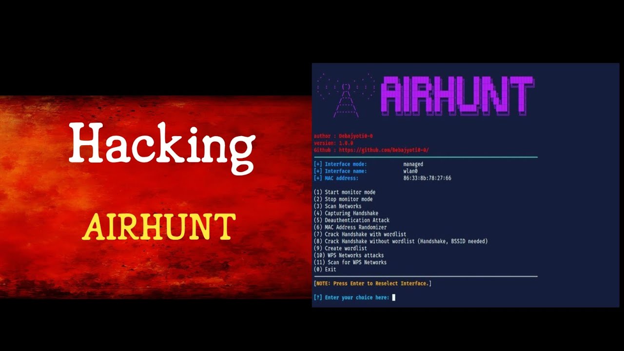 AirHunt - Wireless Network Hacking Toolkit #ethicalhacking #offensivesecurity