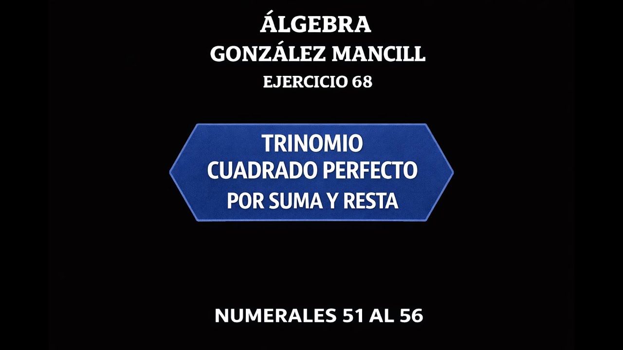 Miscelánea de Factoreo parte 7. Trinomio Cuadrado Perfecto por Suma y Resta