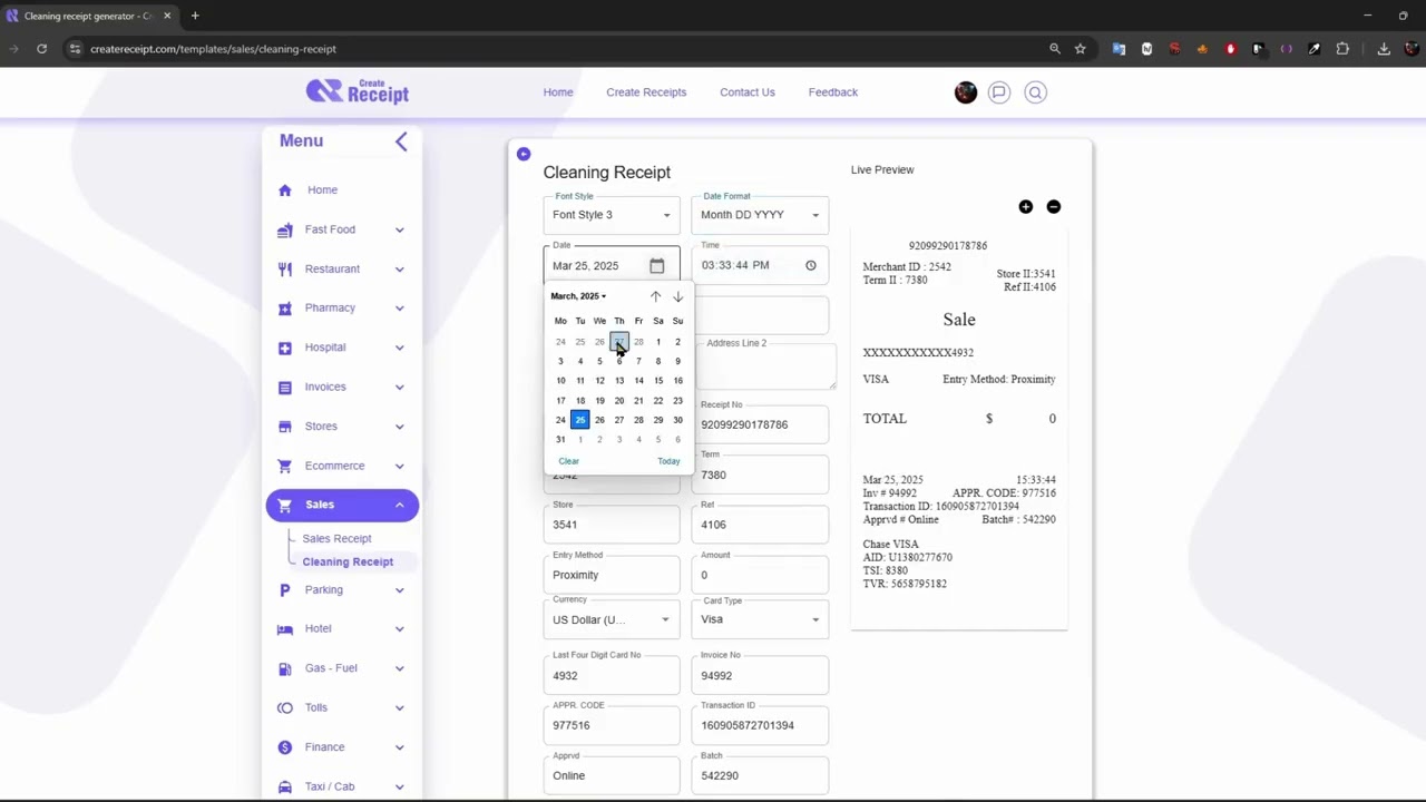How to Create a Cleaning Receipt Online | Simple & Professional