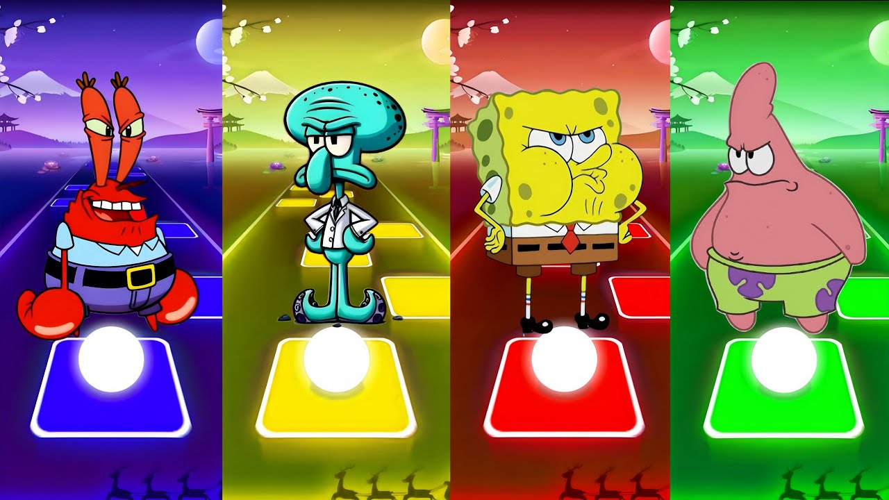 MR KRABS EXE 🆚 SQUIDWARD EXE 🆚 SPONGEBOB EXE 🆚 PATRICK EXE | Битва в стиле Tiles Hop