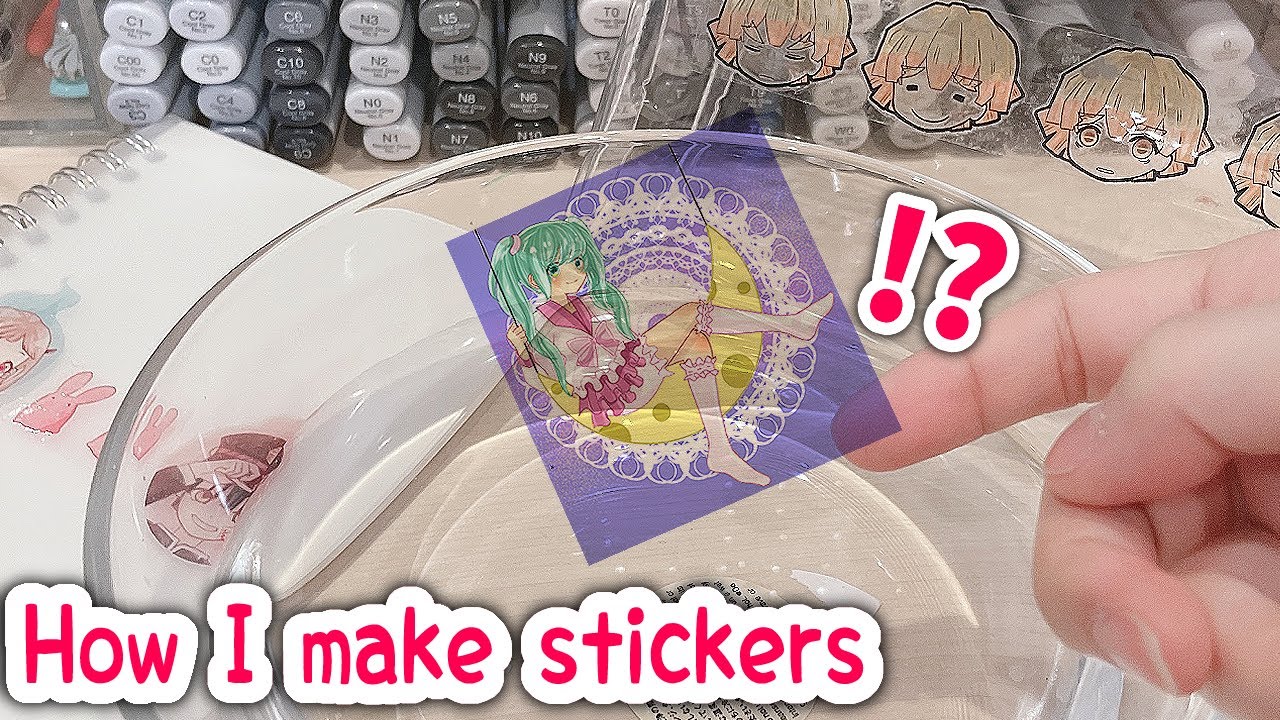 I make TRANSPARENT STICKERS for $1 *really aesthetic*