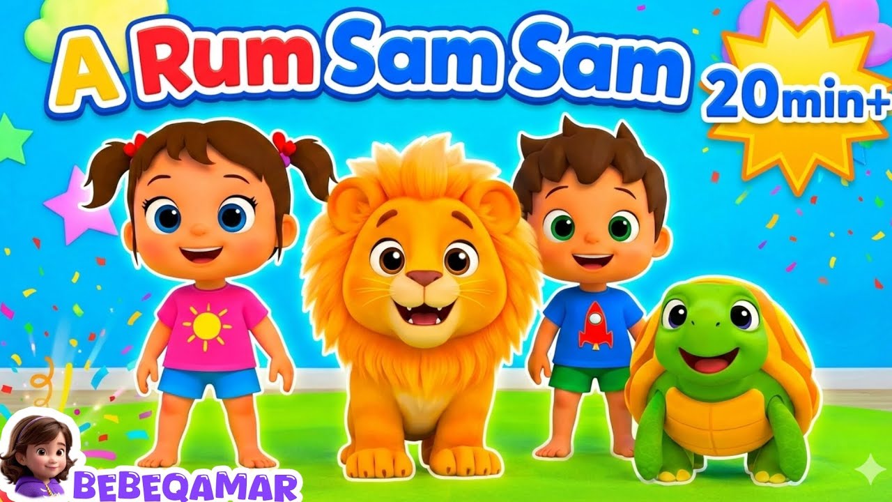 A Rum Sam Sam song for kids + More Nursery Rhymes by @Bebe Qamar| Wash Your Hand Song 