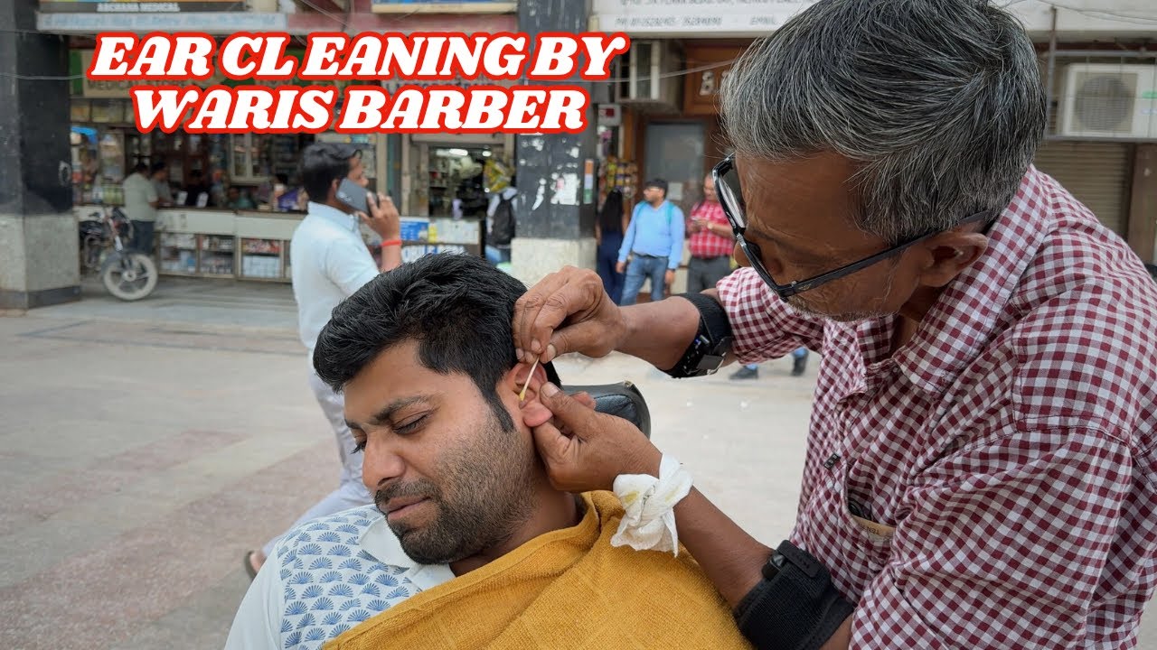 Ear Cleaning Massage First Time By Waris Barber l I am Going to Sleep 😴 l Relaxing Head Massage