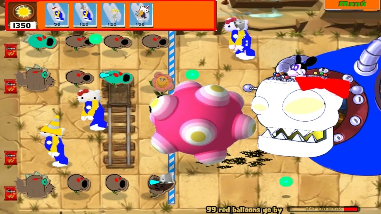 Plants Vs Zombies - Plantas Contra Kitty 2 // 99 Red Balloons Go By - Dead Zeppelin