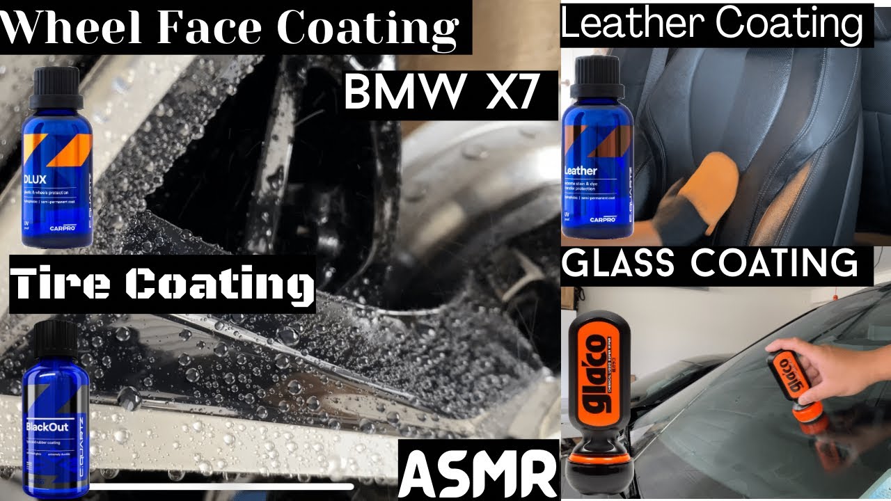 BMW X7 LEATHER SEAT, WHEEL FACE, TIRE & GLASS COATING | ASMR