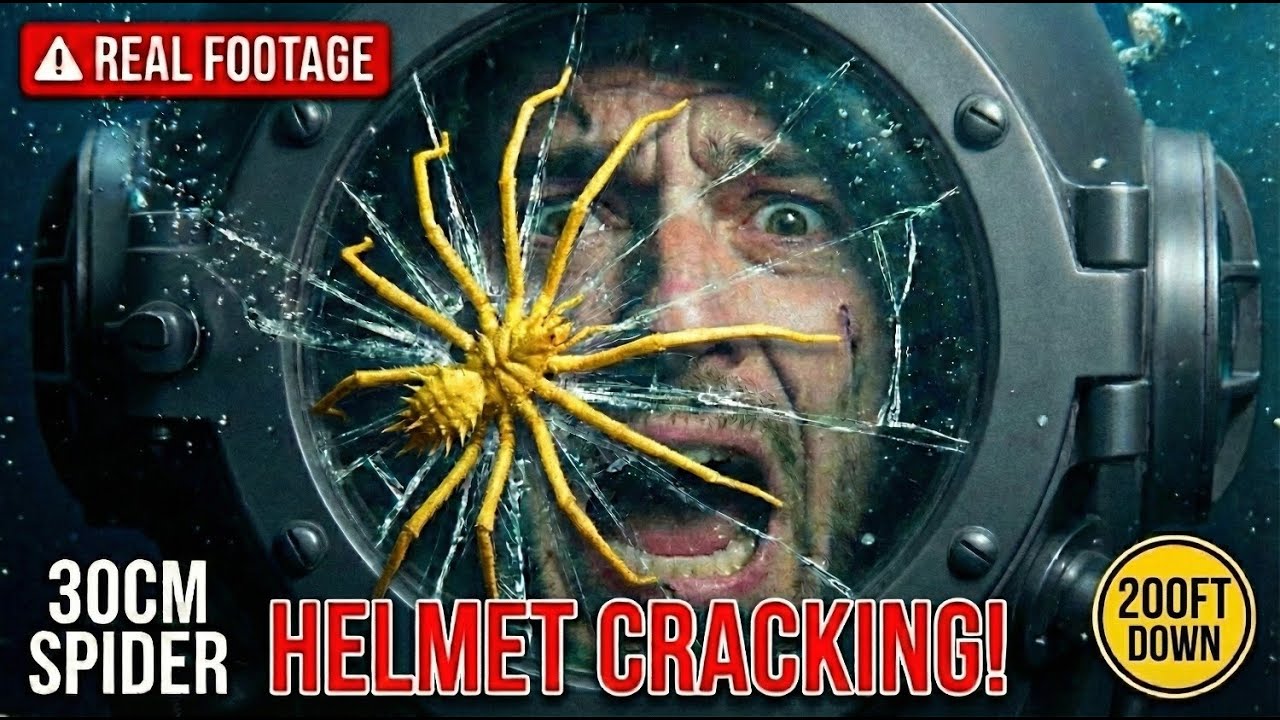 Giant Sea Spider Swarm Attacks Diver | It Punctured His Suit
