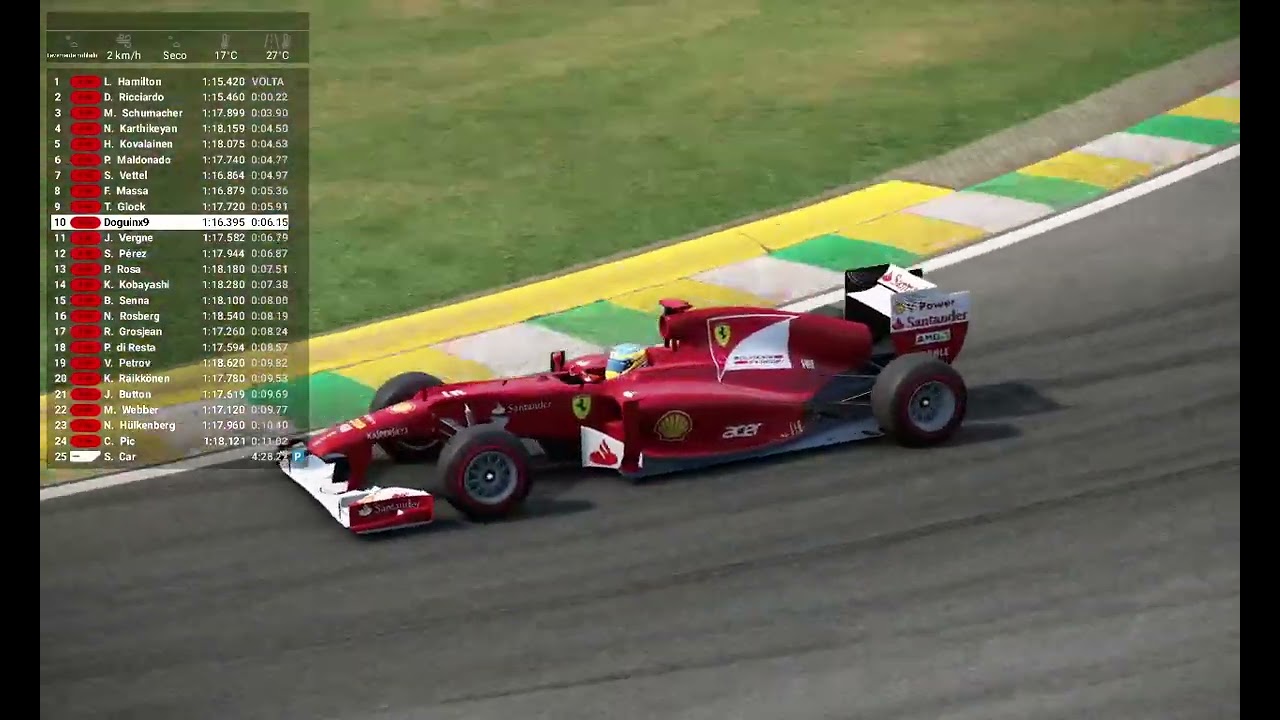 OS MONSTROS DA F1 2012 NOVAMENTE EM INTERLAGOS!! -Doguinx9- (AUTOMOBILISTA 2)