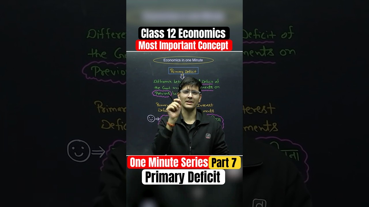 Class 12 Economics Most Important Concept Primary Deficit  ✅ #class12economics #drishtischool
