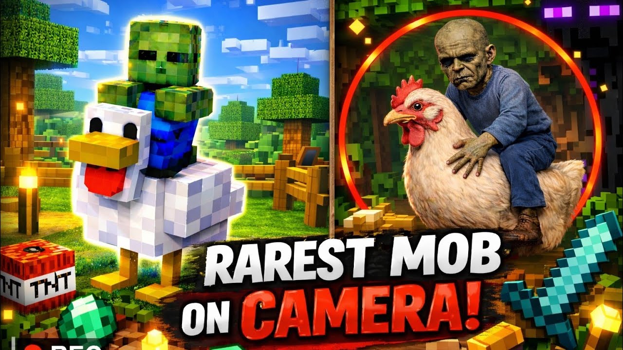 5 RARE Minecraft Mobs CAUGHT on camera!