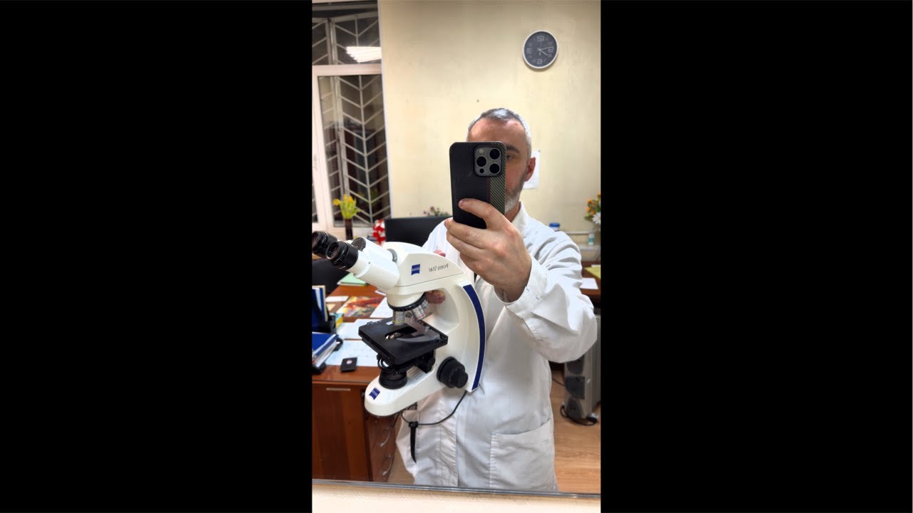 Глисты под микроскопом Carl Zeiss ценой 250000 (Worms under a Carl Zeiss microscope priced at 250000