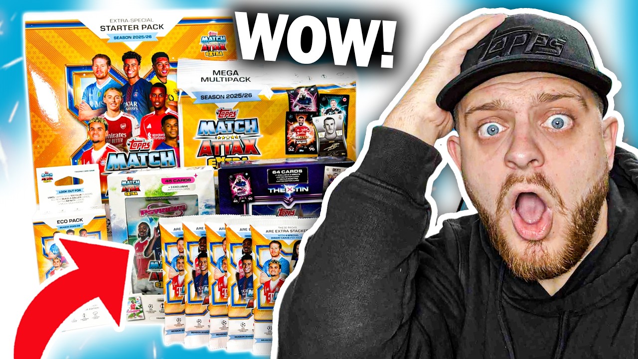 Я распаковал *ВСЕ ТОВАРЫ* из коллекции Match Attax EXTRA 2025/26 в ОДНОМ ВИДЕО!