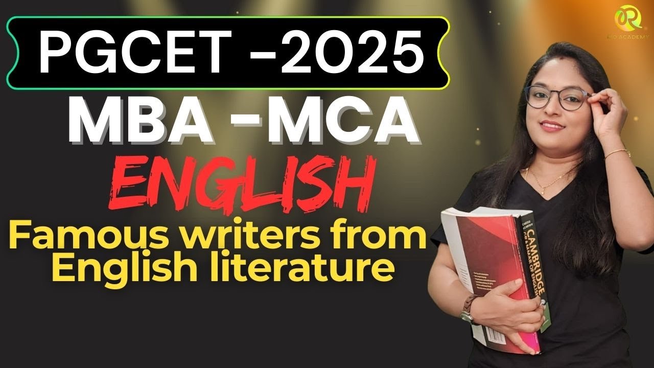 PGCET MBA-MCA 2025  | English | Famous writers from English literature |#pgcet2025