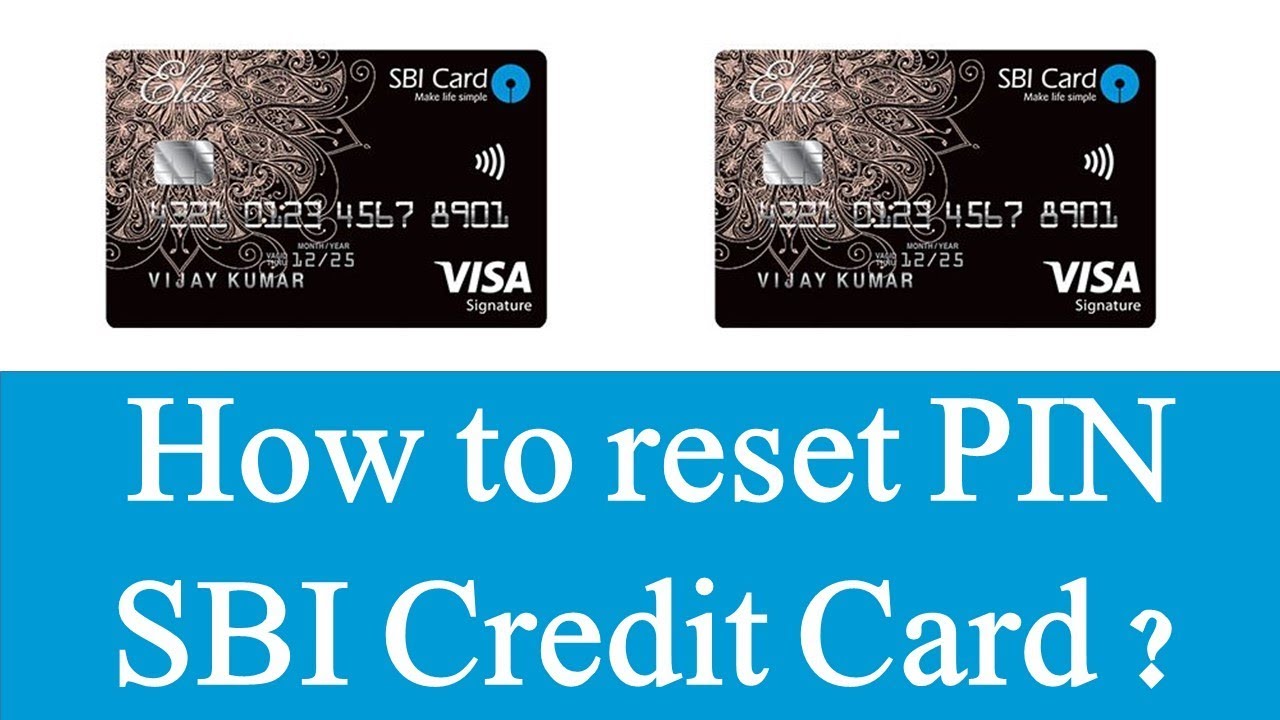 How to reset PIN of SBI credit card through Mobile App
