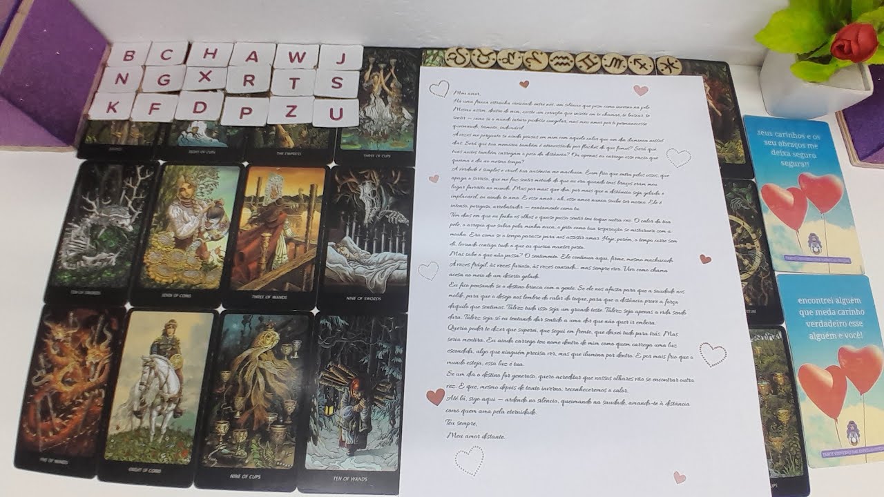 💖Carta de amor canalizada 💌dele,a para você. #tarot