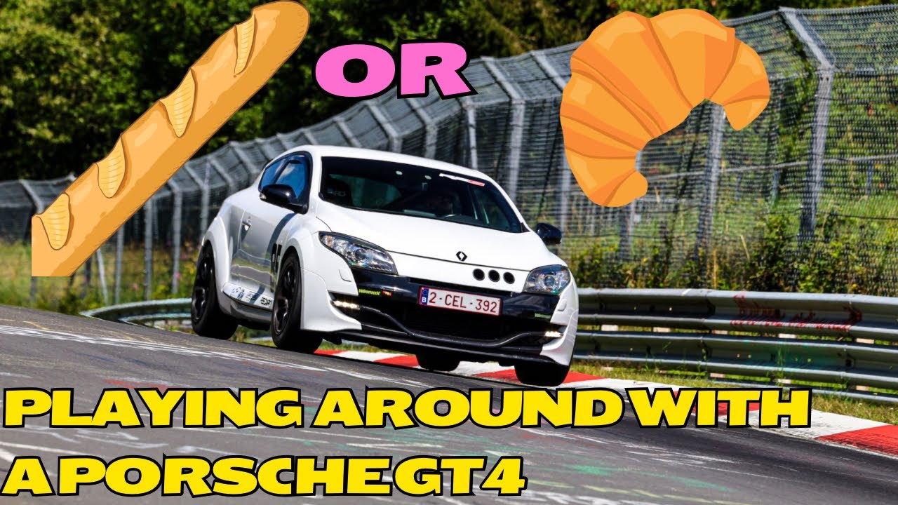 Playing around with a #porsche  gt4 (rs) - #Nurburgring #Nordschleife - #megane rs