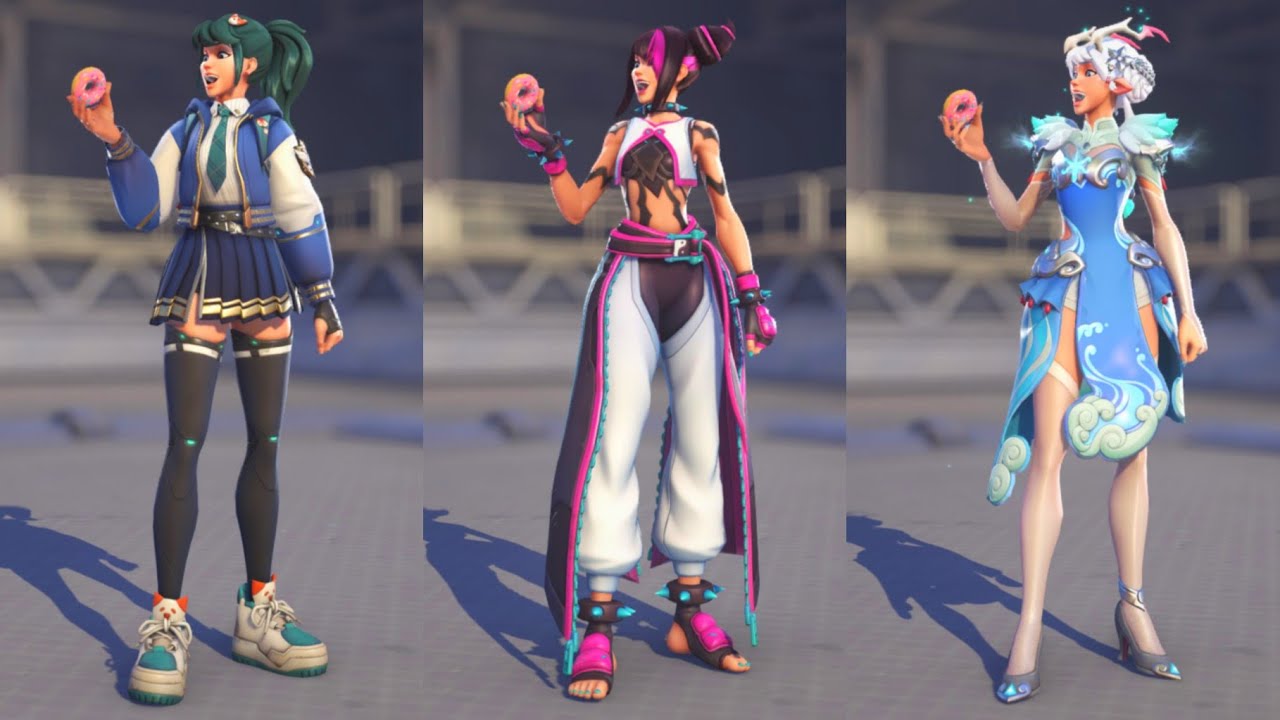 NEW Kiriko Donut Break Emote with Different Skins | Overwatch 2