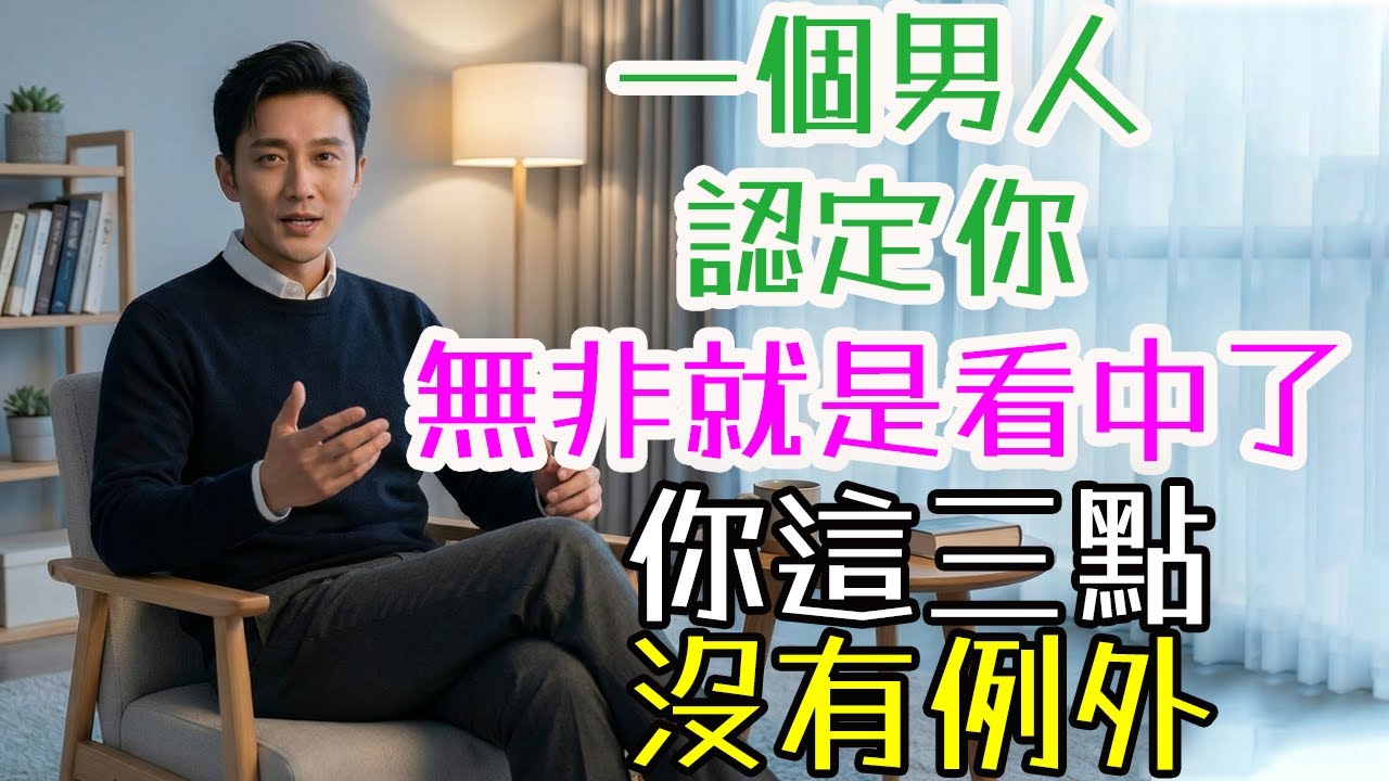 一個男人認定你，無非就是看中了你這三點，沒有例外。